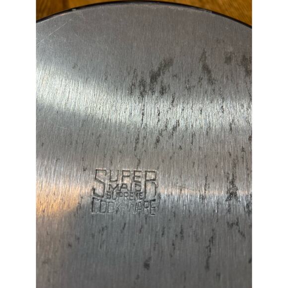 Vintage Supermaid Supreme Cookware 4qt Round Dutch Oven w/ Basting Lid Handles - Picture 5 of 7